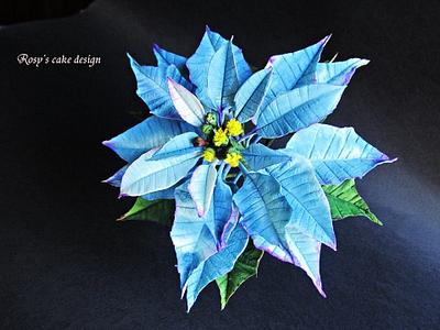 Blue Poinsettia - Cake by rosycakedesigner