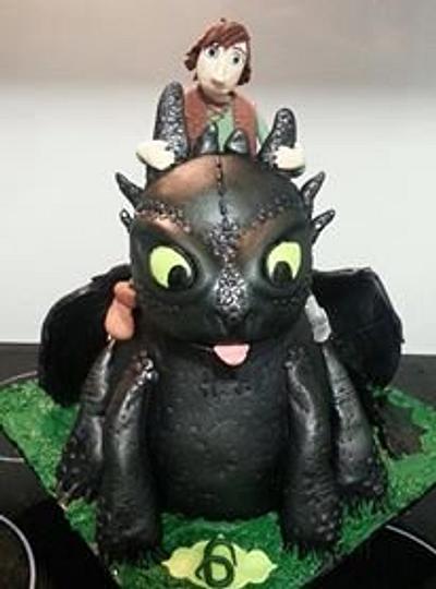 Hiccup and Toothless for my boys 6th - Cake by LCSCC