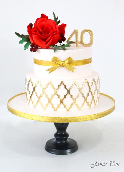 Golden 40 - Cake by Joonie Tan