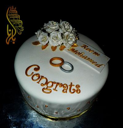 Elegant Engagement cake - Cake by Dina