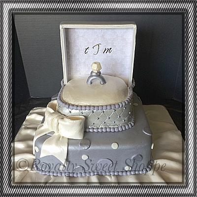 Engagement Ring Box  - Cake by Royalty Sweet Shoppe