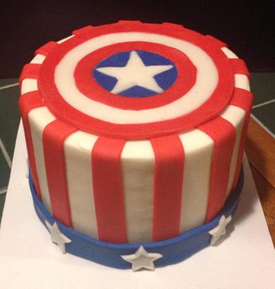 Captain America Cake - Cake by Tracy's Custom Cakery LLC