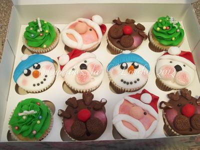 My Christmas cupcake designs - Cake by Cupcakes la louche wedding & novelty cakes