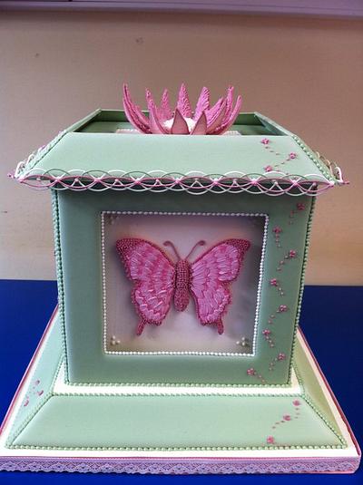 Butterfly  Flange cake - Cake by helen Jane Cake Design 