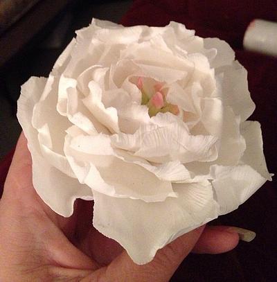 Peony Rose ... Faux cold Porcelain - Cake by Lisa Templeton