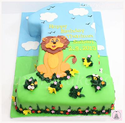 Little lion Turning one - Cake by Sobi Thiru