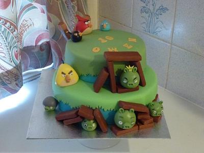 Angry Birds - Cake by Fondant Fantasies of Malvern