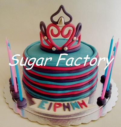 Princess' rainbow tiara - Cake by SugarFactory