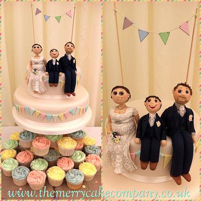 Love, bunting and a bump! - Cake by The Merry Cake Company