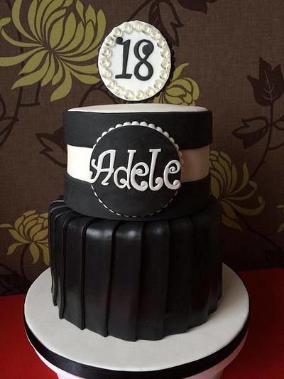 Black & White 18th Birthday Cake - Cake by The One Who Bakes