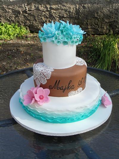 floral wedding cake - Cake by Makina