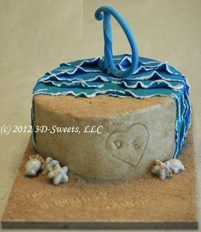 50th Birthday Beach Party - Cake by 3DSweets