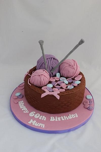 Knitting Basket Cake - Cake by Helen Campbell