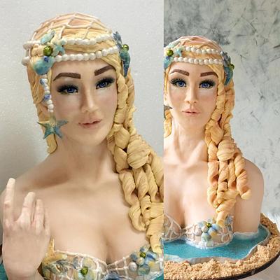 Mermaid bust cake - Cake by Dsweetcakery