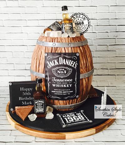 Jack Daniels barrel cake - Cake by Southin Style Cakes