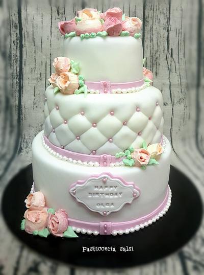 Roses cake - Cake by barbara Saliprandi