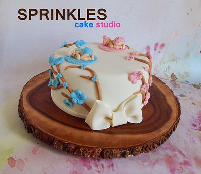 Gender reveal cake - Cake by Sprinkles Cake Studio