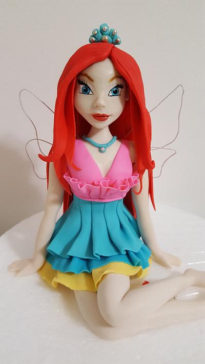 Fondant winx Bloom topper - Cake by Mariana