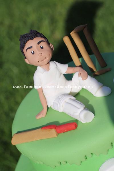 Little cricketer  - Cake by Zoe's Fancy Cakes