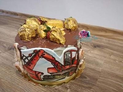 Drawing excavator - Cake by The Bonbon cake