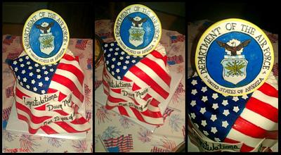 Air Force Retirement  - Cake by Tiffany Palmer