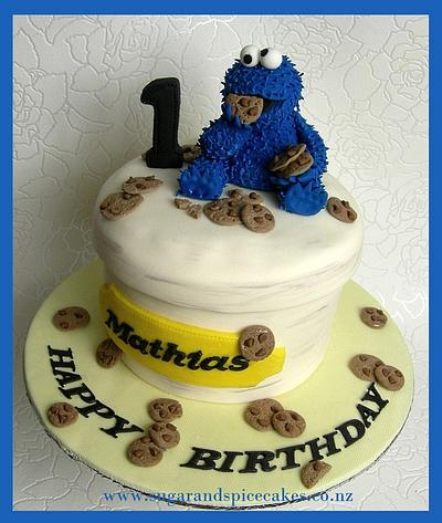 Cookie Monster Cake - Cake by Mel_SugarandSpiceCakes