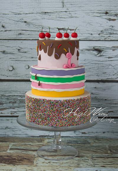 Rainbowlicious Love - Cake by Hazel Wong Cake Design