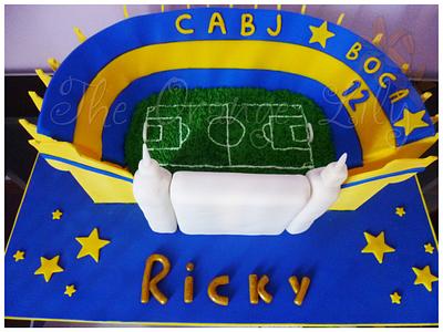 Boca Juniors Stadium Cake - Cake by TheOrangeLily