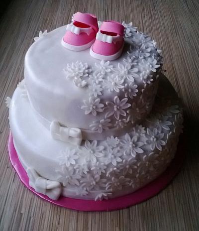 Flower Christening Cake - Cake by Hanka