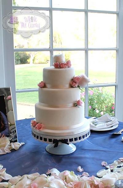 Simple white wedding cake - Cake by Sarah F