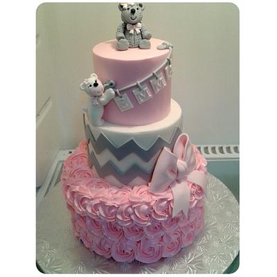 Teddy Bear Baby Shower Cake - Cake by Rosa