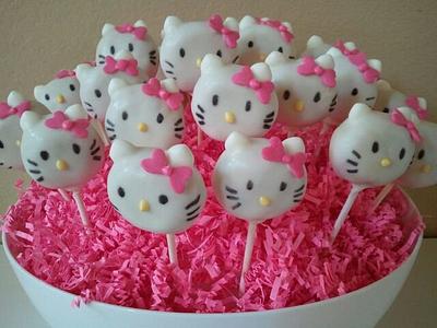 Hello Kitty Cakepops - Cake by carolyn chapparo