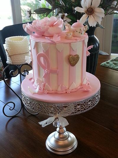 Pink Peony and Teapot - Cake by jan14grands