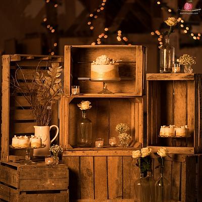 Rustic Winter Wedding Cake Display - Cake by Tiers Of Happiness