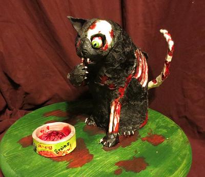 Zombie Kitteh - Cake by JulieFreund