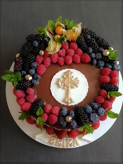 1st communion fruit cake - Cake by babkaKatka
