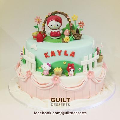 Hello Kitty Garden Cake - Cake by Guilt Desserts
