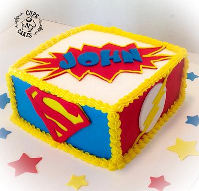 Superheroes Unite - Cake by Cups-N-Cakes 