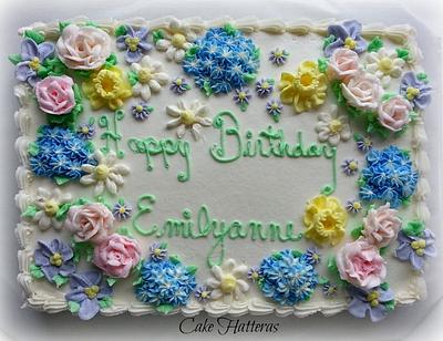 All buttercream Spring Flowers - Cake by Donna Tokazowski- Cake Hatteras, Martinsburg WV