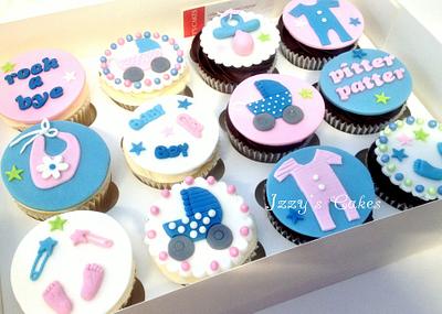 Pitter patter baby shower cupcakes - Cake by The Rosehip Bakery