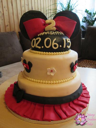 Minnie Mouse cake in Red - Cake by Mary Yogeswaran