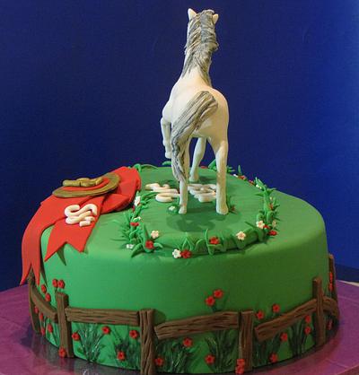 Handsculpted fondant horse cake - Cake by yael