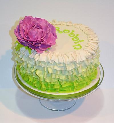 Ruffles for Robin - Cake by Jenny Kennedy Jenny's Haute Cakes