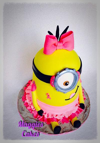 Minion Cake for Pretty n Pink Breast Cancer Charity.  - Cake by Maggies Cakes Bangor 