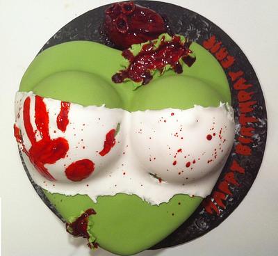 Zombie Bust Cake - Cake by Nikki Belleperche