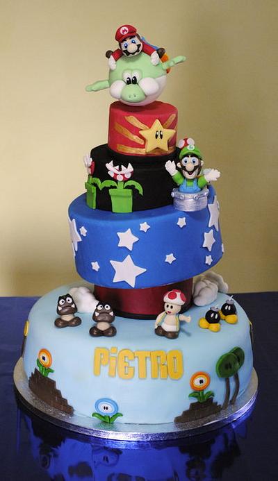 Super Mario Galaxy Cake - Cake by Nancy La Rosa