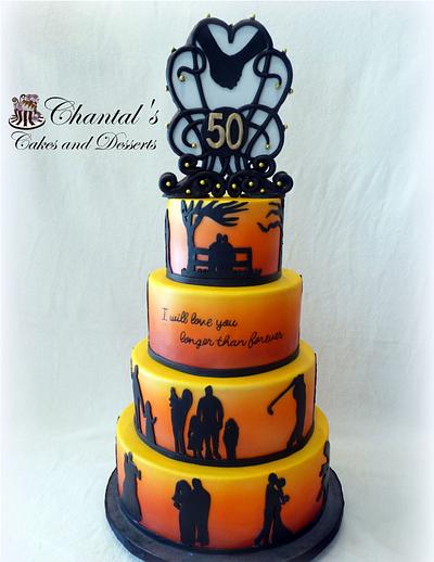 Silhouette 50th Anniversary - Cake by Chantal Fairbourn