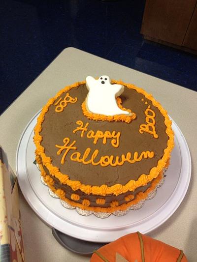Halloween cake with cookie - Cake by Deanna1961