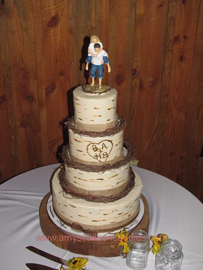 Birch Tree Wedding Cake - Cake by Amy Filipoff