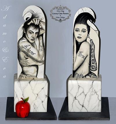 Adam & Eve for Valentine's Day - Cake by Katia Malizia 